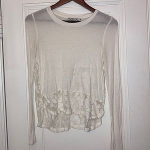 Women’s Longsleeve White Lace Top
